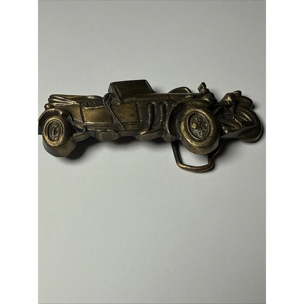 Vintage Baron Belt Buckle Antique Roadster Convertible 
